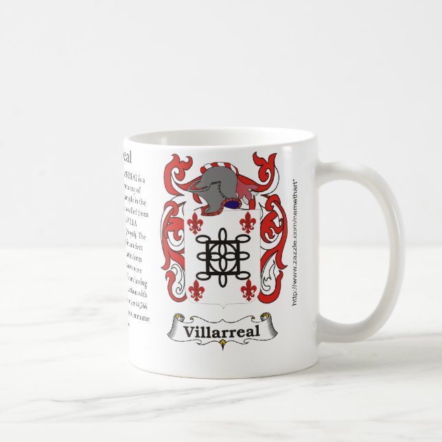Villarreal, the origin, meaning and the crest coffee mug (Right)