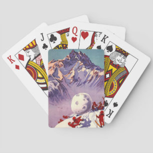Villars Chesieres Switzerland Ski Vintage Travel Playing Cards