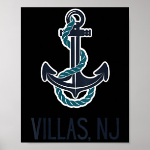 Villas Cape May New Jersey Anchor Boats Sailing Poster