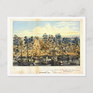 Ville de Sacramento, 1849.  Postcard