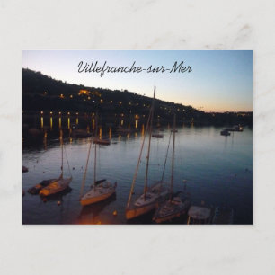 villefranche harbour postcard