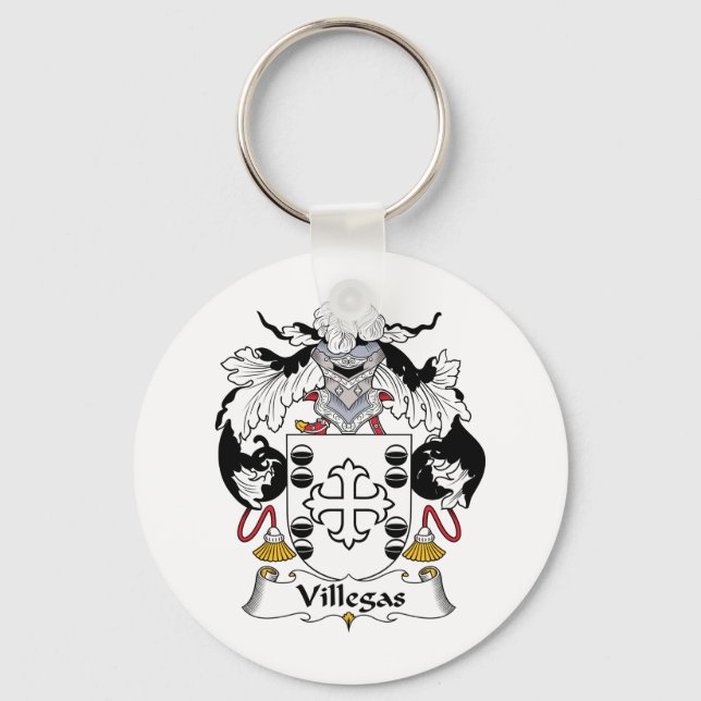 Villegas Family Crest Key Ring (Front)