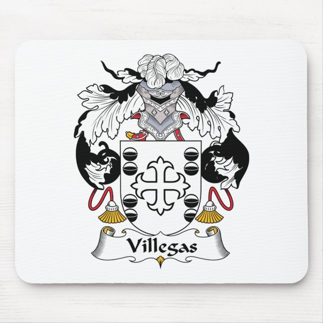 Villegas Family Crest Mouse Mat (Front)