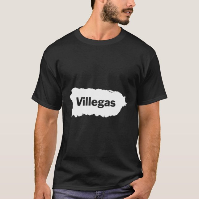 Villegas Last Name Camisas De Puerto Rico T-Shirt (Front)