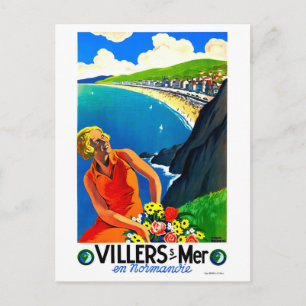 Villers-sur-Mer, coastline, Normandy, France Postcard