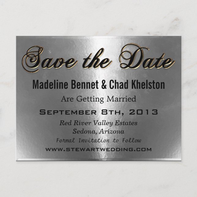 Villow  Save the Date Announcement Postcard (Front)