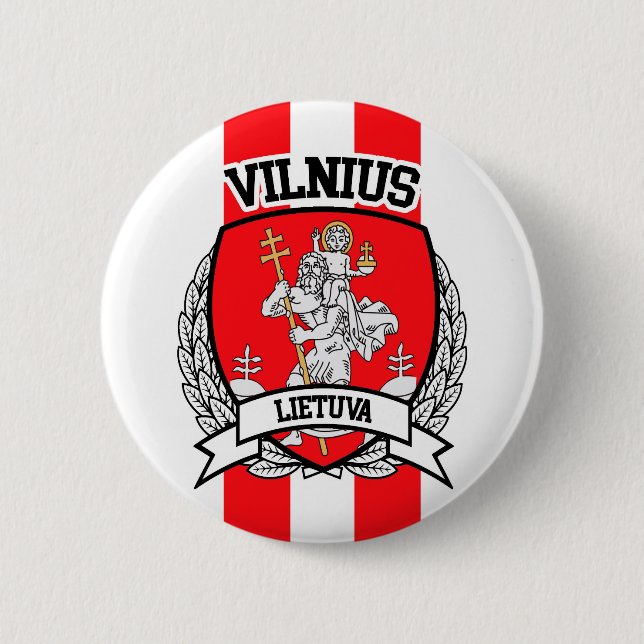 Vilnius 6 Cm Round Badge (Front)