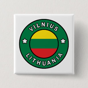 Vilnius Lithuania 15 Cm Square Badge