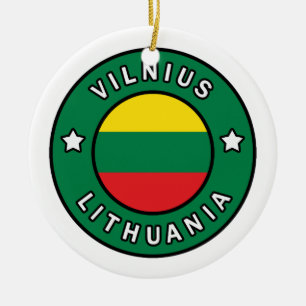 Vilnius Lithuania Ceramic Tree Decoration