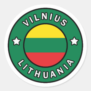 Vilnius Lithuania Classic Round Sticker