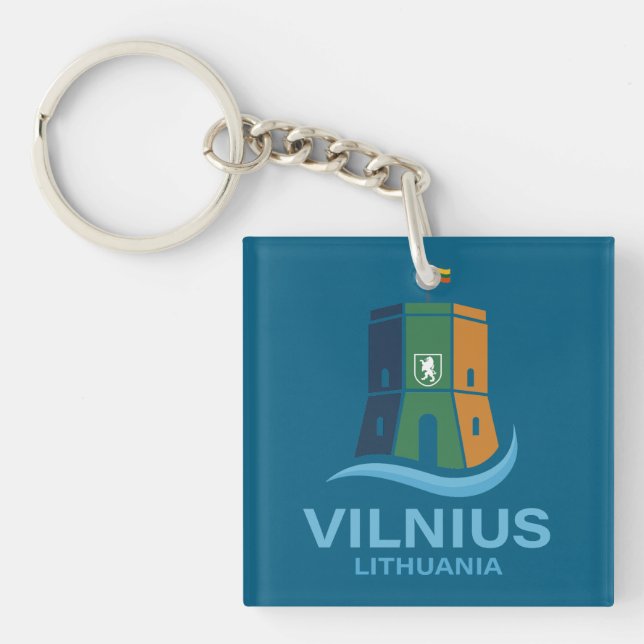 Vilnius Lithuania Key Ring (Front)
