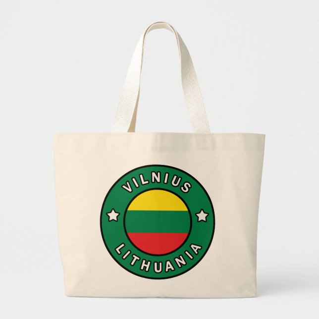 Vilnius Lithuania Large Tote Bag (Front)