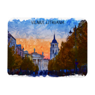 Vilnius Lithuania Panorama View Magnet