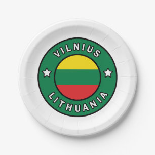 Vilnius Lithuania Paper Plate