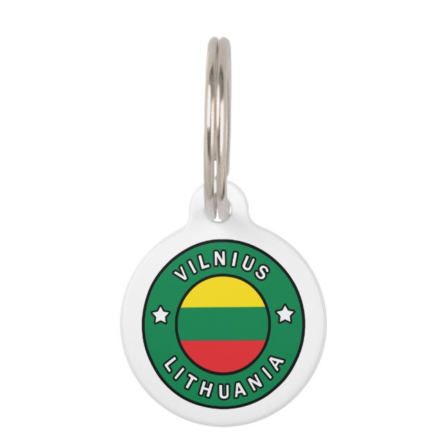 Vilnius Lithuania Pet Tag (Front)