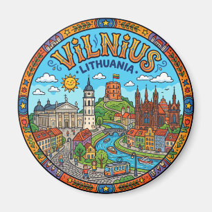 Vilnius Old Town Lithuania Magnet