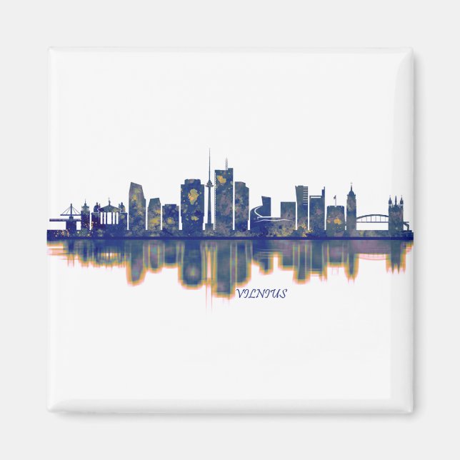 Vilnius Skyline Magnet (Front)