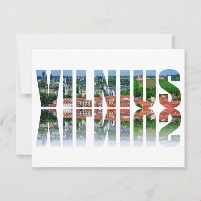 Vilnius text with reflection (Front)