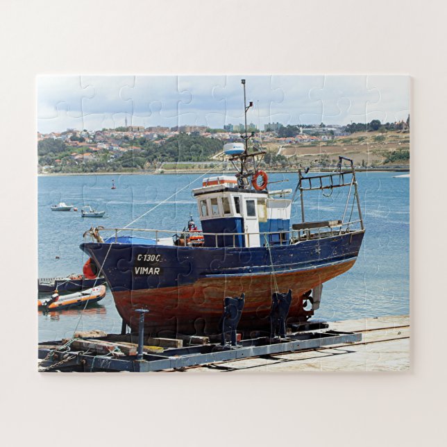 Vimar fishing boat, Porto, Portugal Jigsaw Puzzle (Horizontal)