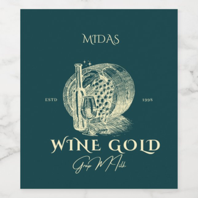 Vin de haute qualité MIDAS Wine Label (Single Label)