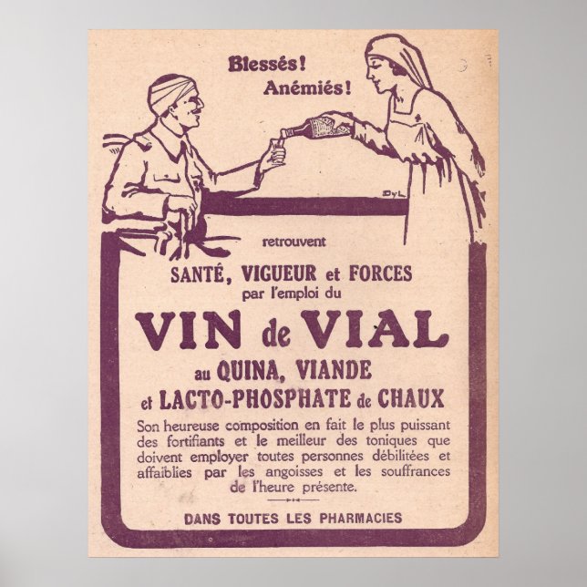Vin de Vial vintage medicine ad Poster (Front)
