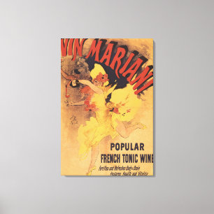 Vin Mariani Dancing Girl Pouring Wine Canvas Print