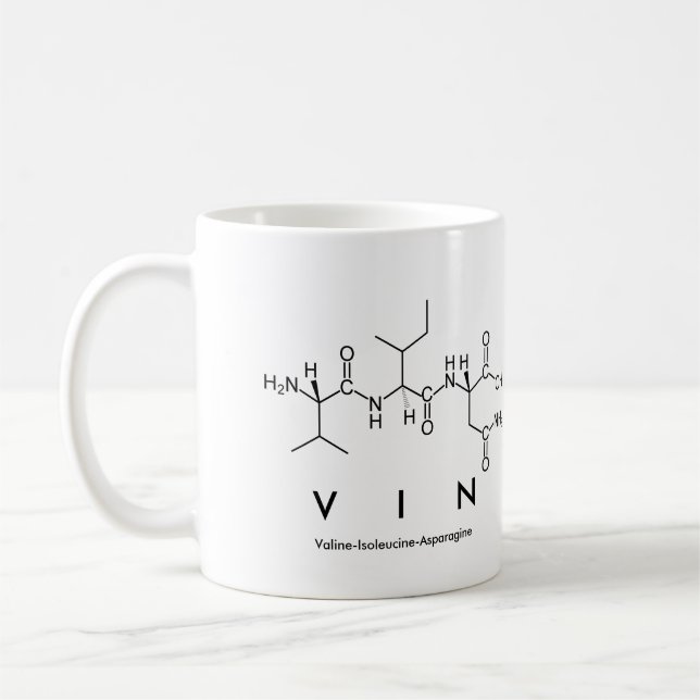 Vin peptide name mug (Left)