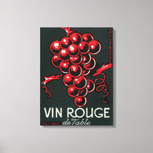Vin Rouge De Table Wine LabelEurope Canvas Print