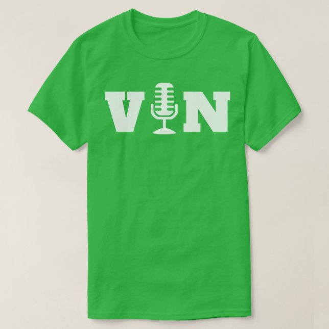 Vin Scully Microphone 6 T-Shirt (Design Front)