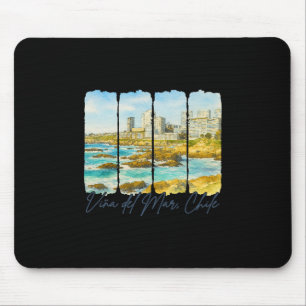 Vina Del Mar Chile Travel Brushstroke Vina Del Mar Mouse Mat