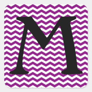 Vina Del Mar Purple Wave Chevron Square Sticker