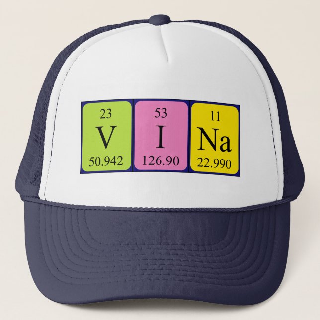 Vina periodic table name hat (Front)