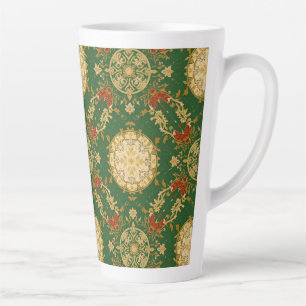 Vinage Christmas Pattern - Latte Mug