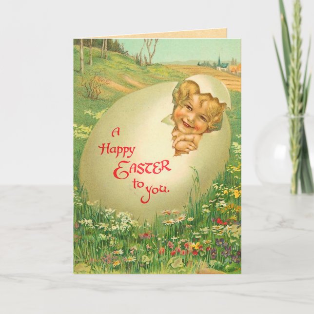 Vinage Easter cards for kids (Front)