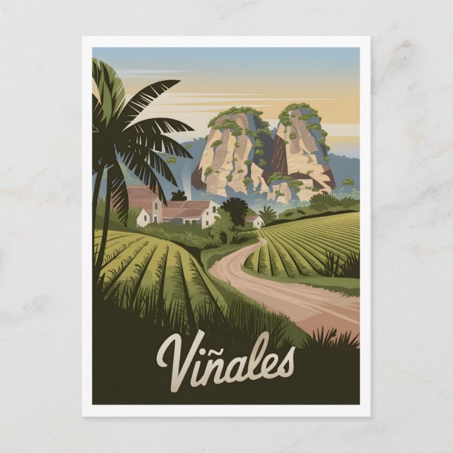 Viñales Cuba Vintage Postcard (Front)