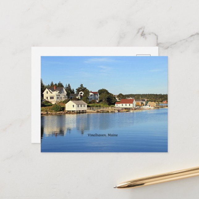 Vinalhaven, Maine scenic photograph Postcard (Front/Back In Situ)