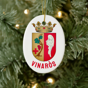 Vinaròs Coat of arms - Comunitat Valenciana Ceramic Tree Decoration