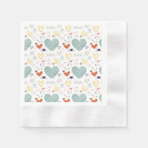 vinatage colours heart pattern