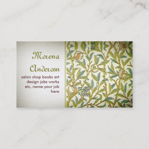 vinatage foliage retro style business card