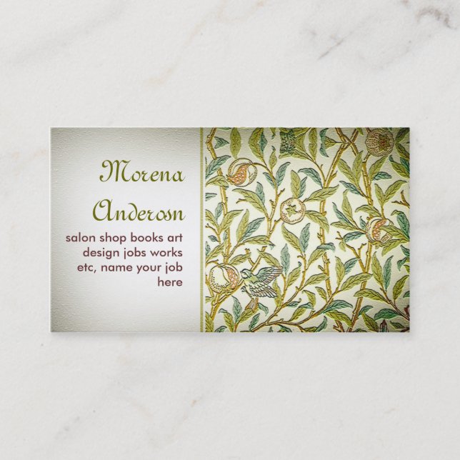 vinatage foliage retro style business card (Front)