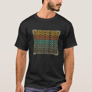 Vinatage Underwater Hockey Player Coach Sport Goal T-Shirt