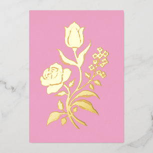 Vinateg Floral - folk art pink gold