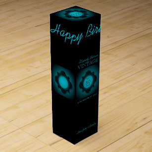 Vinatge 80th Birthday Party personalised Wine Box