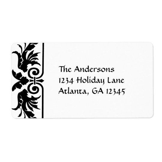 Vinatge Art Nouveau Swirl Shipping Labels