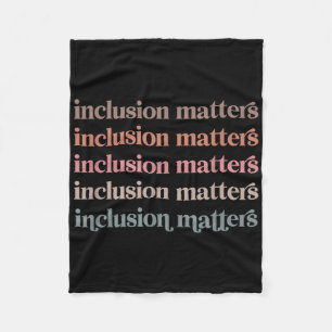 Vinatge Inclusion S Positive Diversity Kindness Fleece Blanket