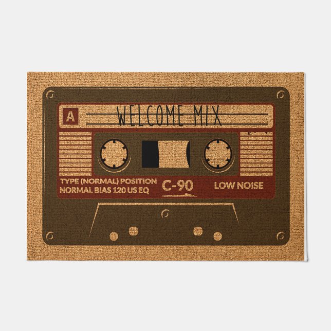 Vinatge Radio Doormat, Retro Mat Present (Front)