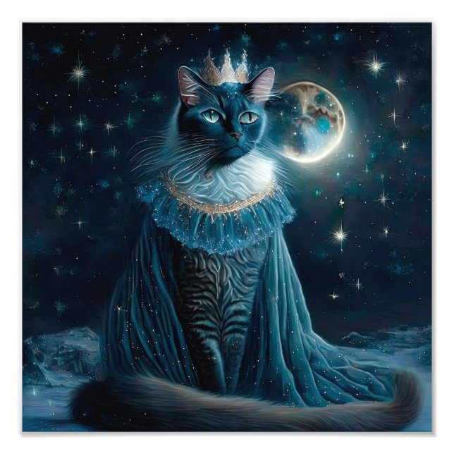 Vinatge Royal Cat Photo Print (Front)