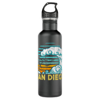 Vinatge San Diego Wave Retro Surfing Surf Souvenir 710 Ml Water Bottle