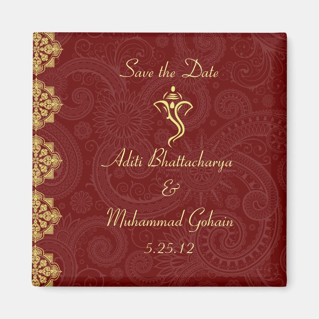 Vinayaka Wedding Favour Magnets (Front)