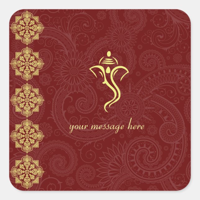 Vinayaka Wedding Stickers (Front)